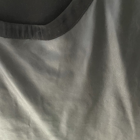 Calvin Klein Faux Leather Top - Picture 7 of 14